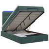 vidaXL Ottoman Bed met Matrassen en LED Donkergroen 120 x 200 cm