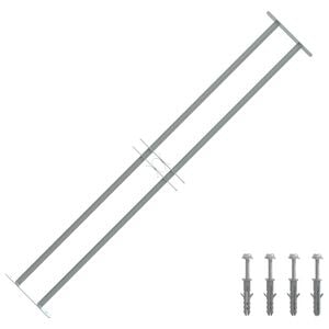 vidaXL Raambeveiliging verstelbaar met 2 dwarsstangen 1000-1500 mm