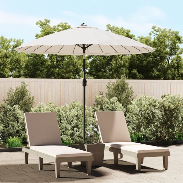 vidaXL Parasol met aluminium paal 270 cm zandwit