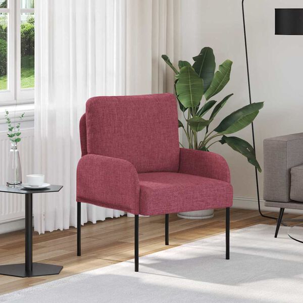 vidaXL Banken met kussen 55cm Wijnrood Multiplex