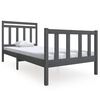 vidaXL Bedframe massief hout grijs 90x190 cm