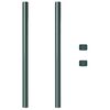 vidaXL Hekpalen 2 pcs Groen 50 cm Poedergecoat staal