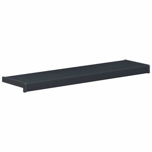 vidaXL Raamsokkel Antraciet met houten nerf 100 x 25 x 4,5 cm PVC
