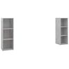 vidaXL Tv-meubelen 2 st 107x35x37 cm bewerkt houtbetongrijs