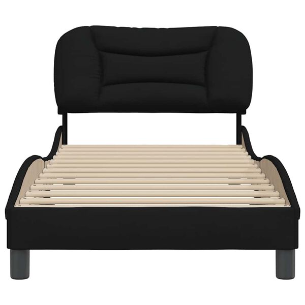 vidaXL Bedframe zonder matras "Hvar" 90x190 cm stof zwart