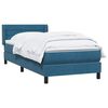 vidaXL Boxspring met matras fluweel donkerblauw 100x210 cm