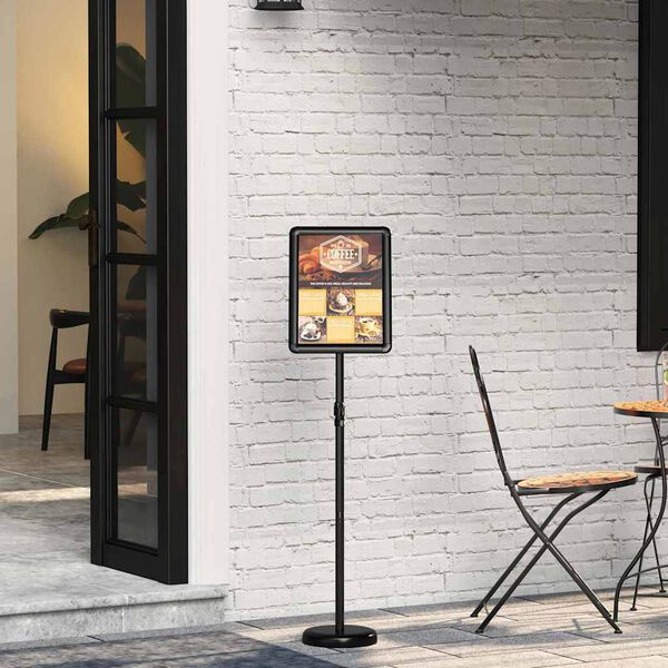 vidaXL Beurs Displays Zwart 25 x 25 x 125 cm Aluminium