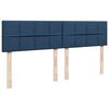 vidaXL Boxspring met matras stof blauw 200x200 cm