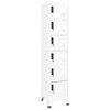 vidaXL Lockerkast 38x40x180 cm staal wit