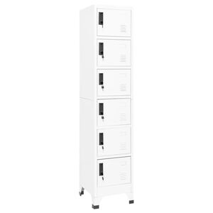 vidaXL Lockerkast 38x40x180 cm staal wit