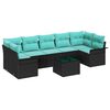 vidaXL Tuin Sofa Set 8 st Zwart poly rattan