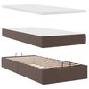 vidaXL Ottoman bed met matrassen 200x200cm kunstleer bruin