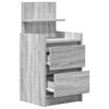 vidaXL Nachtkastje met 2 lades 38x34x80 cm grijs sonoma eikenkleurig