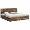 vidaXL Bedframe met opbergruimte en hoofdbord Gerookt eiken