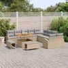 vidaXL Tuin Sofa Set met kussen met opslag 13 pcs Beige en Licht Grijs