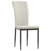vidaXL Eetkamerstoelen 2 st fluweel crèmekleurig