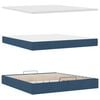 vidaXL Ottoman bed met matras 180x200cm stof blauw