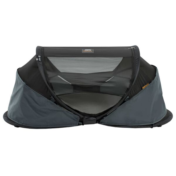 DERYAN Reisbedje pop-up Baby Luxe met klamboe zwart