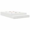 vidaXL Opbergbedframe met lade met opslag Wit 135 cm Bewerkt hout