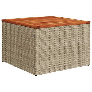 vidaXL Tuinbankenset met opslag 7 pcs Beige en Licht Grijs poly rattan