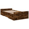 vidaXL Bedframe met lades bewerkt hout gerookt eikenkleurig 90x190 cm