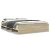 vidaXL Bedframe zonder matras hout sonoma eikenkleurig 150x200 cm
