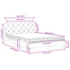 vidaXL Bed met matras fluweel lichtgrijs 140x200 cm