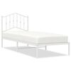 vidaXL Bedframe met hoofdbord metaal wit 90x200 cm
