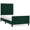 vidaXL Bedframe zonder matras 80x200 cm fluweel donkergroen