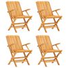 vidaXL Klapstoelen, 4 stuks, 61x67x90 cm, massief teakhout