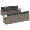 vidaXL Tuinbankenset 9 st Grijs poly rattan