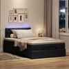 vidaXL Ottoman bed met matras en LED's 120x200 cm stof zwart