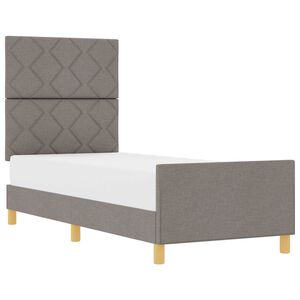 vidaXL Bedframe met hoofdeinde Taupe 80 x 200 cm Stof
