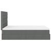 vidaXL Ottoman bed met matras 140x200cm stof donkergrijs