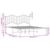vidaXL Bedframe met hoofdbord metaal zwart 140x200 cm
