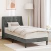 vidaXL Bedframe met hoofdeinde Donkergrijs 90 x 190 cm Fluweel
