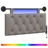 vidaXL Hangend hoofdbord Taupe Stof