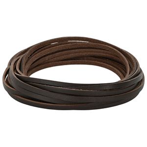 vidaXL Leren riem 1 Donkerbruin 200 x 0,3 cm Leer