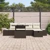 vidaXL Tuin Sofa Set 6 pcs Bruin poly rattan