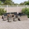 vidaXL Tuinbankenset 14 pcs Grijs poly rattan