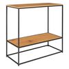 House Nordic Wandtafel Avery met 2 schappen eikenkleurig zwart