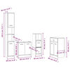 vidaXL 4-delige Badkamermeubelset bewerkt hout gerookt eikenkleurig