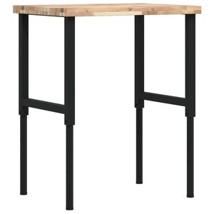 vidaXL Werkbank rechthoekig 80x60x(73-99,5) cm massief acaciahout