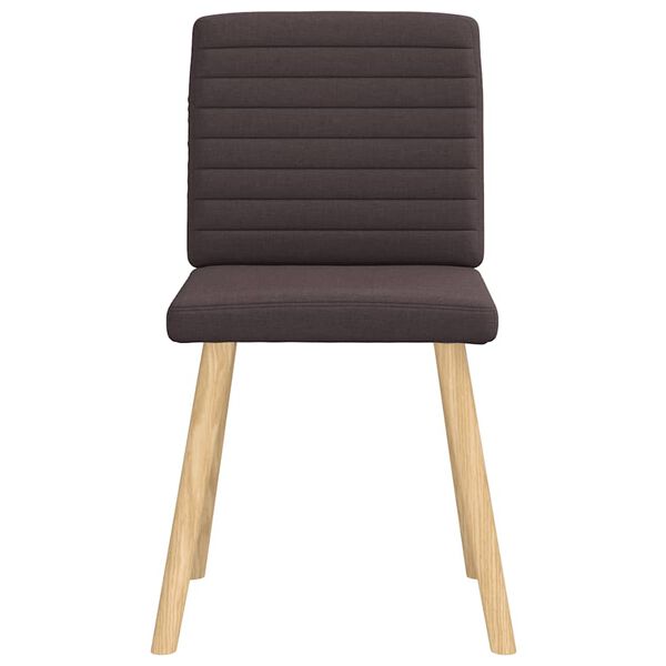 vidaXL Eetkamerstoelen 4 st stof donkerbruin