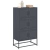 vidaXL Dressoir 68,5x38,5x123,5 cm staal antracietkleurig