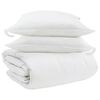 vidaXL Dekbed Set met kussen 3 pcs Wit Donsveertjes