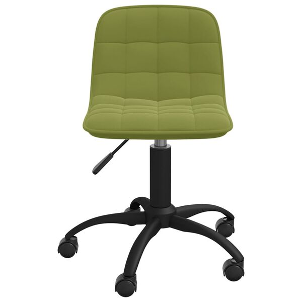 vidaXL Eetkamerstoelen draaibaar 2 st fluweel lichtgroen