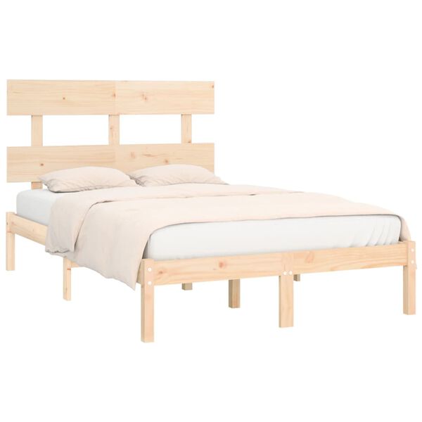 vidaXL Bedframe massief hout 140x190 cm