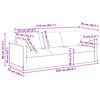 vidaXL Bank 2 pcs Lichtgrijs 228 x 78 x 80 cm Fluweel