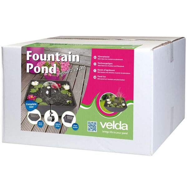 Velda Fonteinvijver vierkant 75x75x35 cm 123516